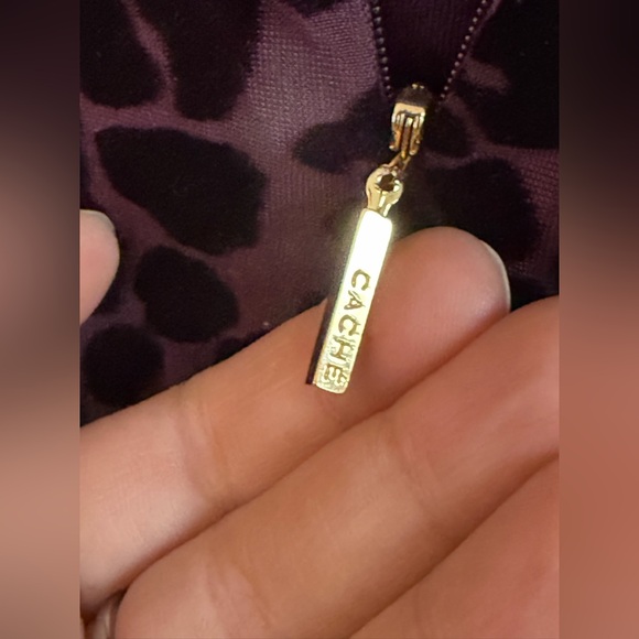 Cache Long Sleeve Dress in Purple and Black Animal Print - Picture 5 of 13